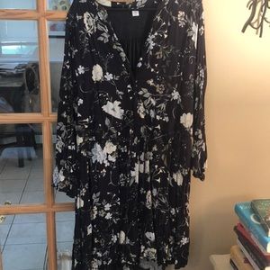 Grey floral dress